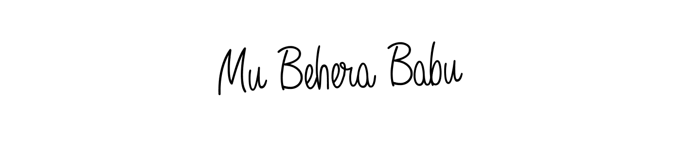 You should practise on your own different ways (Angelique-Rose-font-FFP) to write your name (Mu Behera Babu) in signature. don't let someone else do it for you. Mu Behera Babu signature style 5 images and pictures png