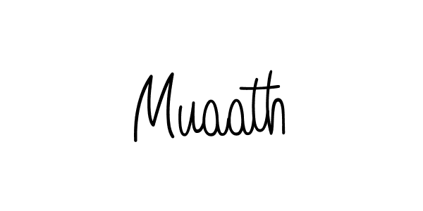 How to make Muaath name signature. Use Angelique-Rose-font-FFP style for creating short signs online. This is the latest handwritten sign. Muaath signature style 5 images and pictures png