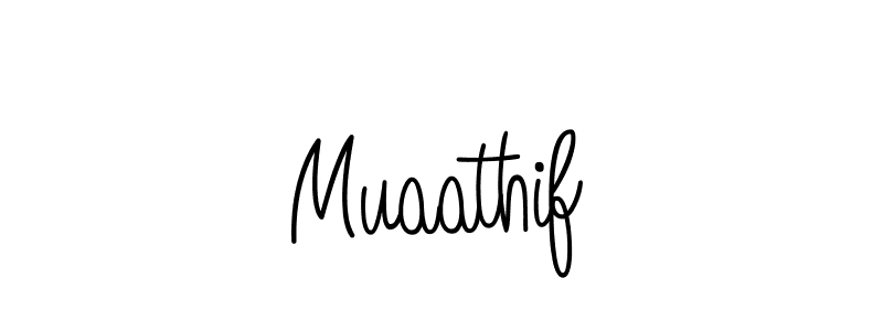 Make a beautiful signature design for name Muaathif. With this signature (Angelique-Rose-font-FFP) style, you can create a handwritten signature for free. Muaathif signature style 5 images and pictures png