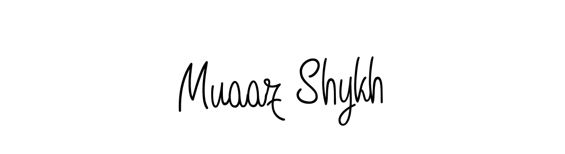 How to make Muaaz Shykh signature? Angelique-Rose-font-FFP is a professional autograph style. Create handwritten signature for Muaaz Shykh name. Muaaz Shykh signature style 5 images and pictures png