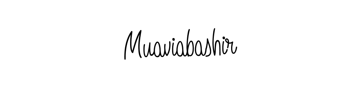 Make a beautiful signature design for name Muaviabashir. With this signature (Angelique-Rose-font-FFP) style, you can create a handwritten signature for free. Muaviabashir signature style 5 images and pictures png