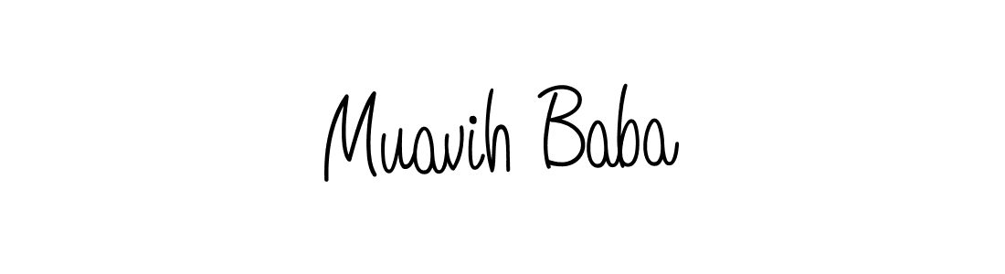 if you are searching for the best signature style for your name Muavih Baba. so please give up your signature search. here we have designed multiple signature styles  using Angelique-Rose-font-FFP. Muavih Baba signature style 5 images and pictures png