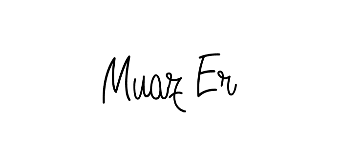 Design your own signature with our free online signature maker. With this signature software, you can create a handwritten (Angelique-Rose-font-FFP) signature for name Muaz Er. Muaz Er signature style 5 images and pictures png