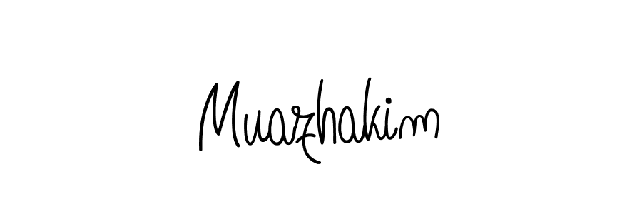 The best way (Angelique-Rose-font-FFP) to make a short signature is to pick only two or three words in your name. The name Muazhakim include a total of six letters. For converting this name. Muazhakim signature style 5 images and pictures png