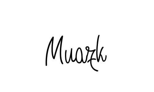 Make a beautiful signature design for name Muazk. With this signature (Angelique-Rose-font-FFP) style, you can create a handwritten signature for free. Muazk signature style 5 images and pictures png