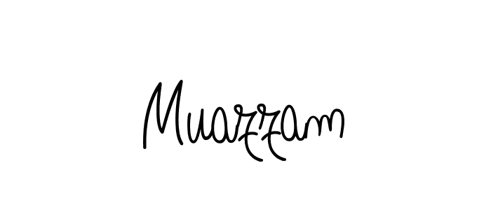 Design your own signature with our free online signature maker. With this signature software, you can create a handwritten (Angelique-Rose-font-FFP) signature for name Muazzam. Muazzam signature style 5 images and pictures png
