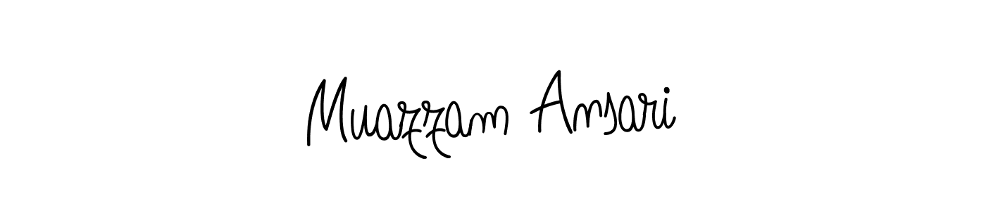 Design your own signature with our free online signature maker. With this signature software, you can create a handwritten (Angelique-Rose-font-FFP) signature for name Muazzam Ansari. Muazzam Ansari signature style 5 images and pictures png