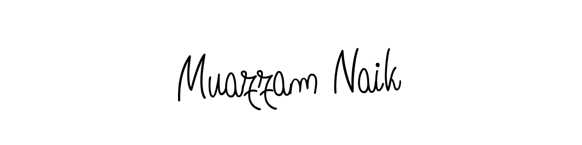 Create a beautiful signature design for name Muazzam Naik. With this signature (Angelique-Rose-font-FFP) fonts, you can make a handwritten signature for free. Muazzam Naik signature style 5 images and pictures png