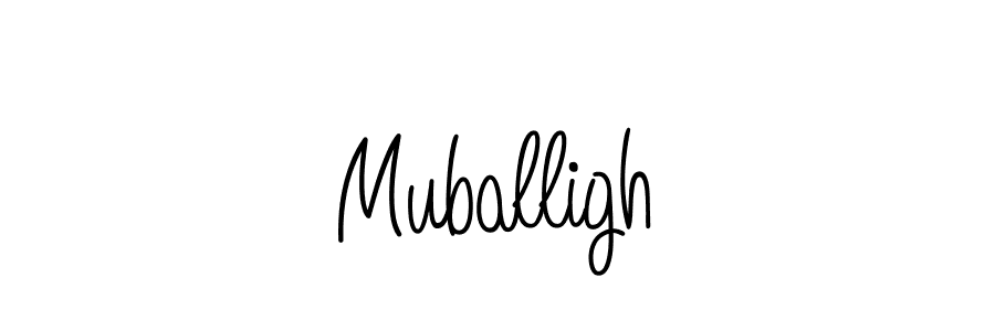 Design your own signature with our free online signature maker. With this signature software, you can create a handwritten (Angelique-Rose-font-FFP) signature for name Muballigh. Muballigh signature style 5 images and pictures png