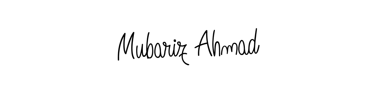 Design your own signature with our free online signature maker. With this signature software, you can create a handwritten (Angelique-Rose-font-FFP) signature for name Mubariz Ahmad. Mubariz Ahmad signature style 5 images and pictures png