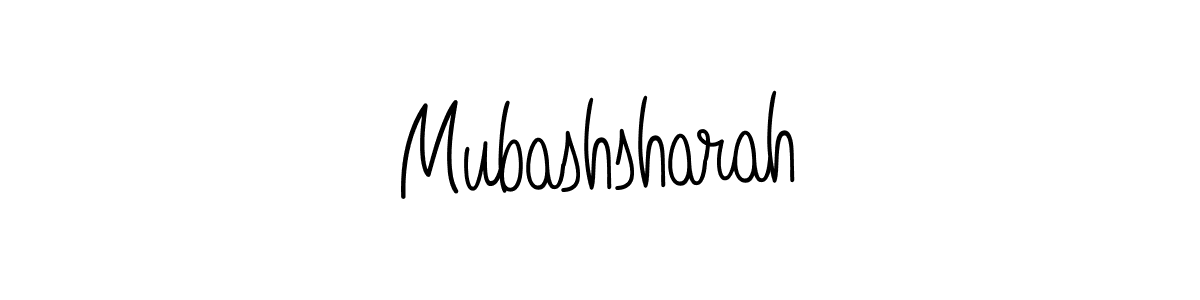 Make a beautiful signature design for name Mubashsharah. With this signature (Angelique-Rose-font-FFP) style, you can create a handwritten signature for free. Mubashsharah signature style 5 images and pictures png