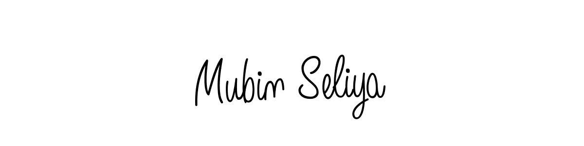 Use a signature maker to create a handwritten signature online. With this signature software, you can design (Angelique-Rose-font-FFP) your own signature for name Mubin Seliya. Mubin Seliya signature style 5 images and pictures png