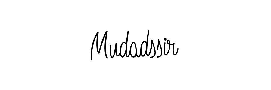 How to make Mudadssir name signature. Use Angelique-Rose-font-FFP style for creating short signs online. This is the latest handwritten sign. Mudadssir signature style 5 images and pictures png