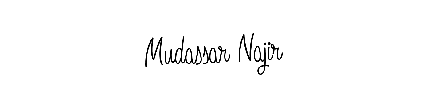 Mudassar Najir stylish signature style. Best Handwritten Sign (Angelique-Rose-font-FFP) for my name. Handwritten Signature Collection Ideas for my name Mudassar Najir. Mudassar Najir signature style 5 images and pictures png