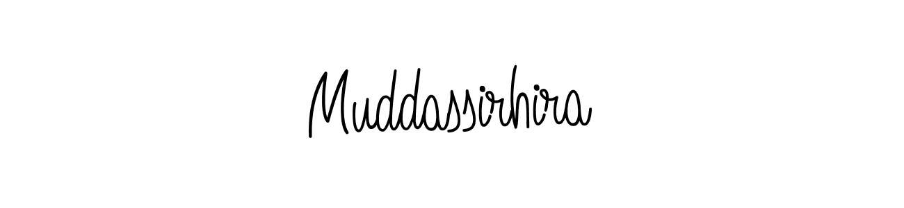 You should practise on your own different ways (Angelique-Rose-font-FFP) to write your name (Muddassirhira) in signature. don't let someone else do it for you. Muddassirhira signature style 5 images and pictures png