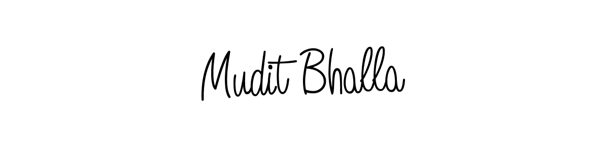 Make a beautiful signature design for name Mudit Bhalla. With this signature (Angelique-Rose-font-FFP) style, you can create a handwritten signature for free. Mudit Bhalla signature style 5 images and pictures png