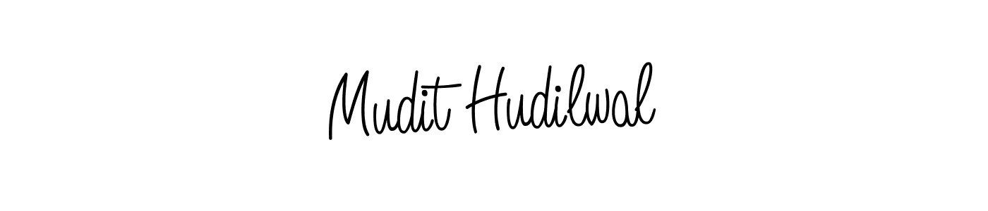 The best way (Angelique-Rose-font-FFP) to make a short signature is to pick only two or three words in your name. The name Mudit Hudilwal include a total of six letters. For converting this name. Mudit Hudilwal signature style 5 images and pictures png