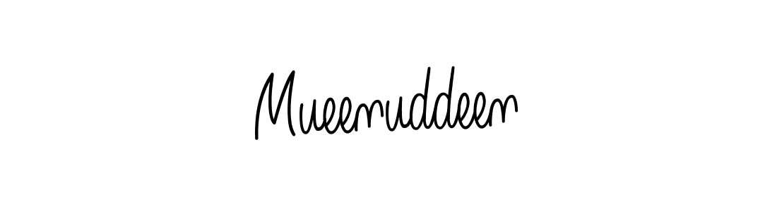 Use a signature maker to create a handwritten signature online. With this signature software, you can design (Angelique-Rose-font-FFP) your own signature for name Mueenuddeen. Mueenuddeen signature style 5 images and pictures png