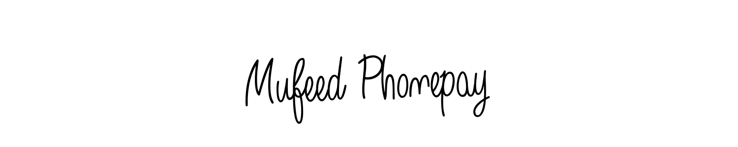 It looks lik you need a new signature style for name Mufeed Phonepay. Design unique handwritten (Angelique-Rose-font-FFP) signature with our free signature maker in just a few clicks. Mufeed Phonepay signature style 5 images and pictures png