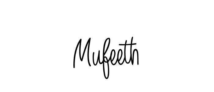 Make a beautiful signature design for name Mufeeth. With this signature (Angelique-Rose-font-FFP) style, you can create a handwritten signature for free. Mufeeth signature style 5 images and pictures png