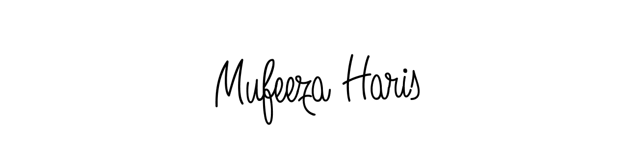 Design your own signature with our free online signature maker. With this signature software, you can create a handwritten (Angelique-Rose-font-FFP) signature for name Mufeeza Haris. Mufeeza Haris signature style 5 images and pictures png