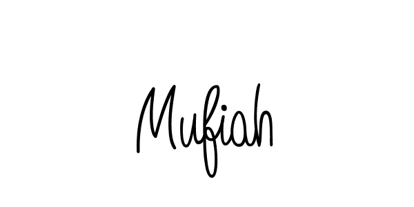 You should practise on your own different ways (Angelique-Rose-font-FFP) to write your name (Mufiah) in signature. don't let someone else do it for you. Mufiah signature style 5 images and pictures png