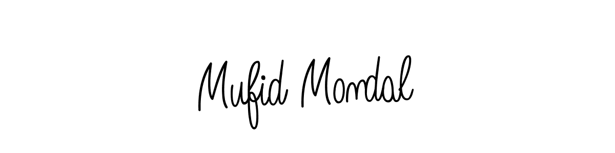 Use a signature maker to create a handwritten signature online. With this signature software, you can design (Angelique-Rose-font-FFP) your own signature for name Mufid Mondal. Mufid Mondal signature style 5 images and pictures png