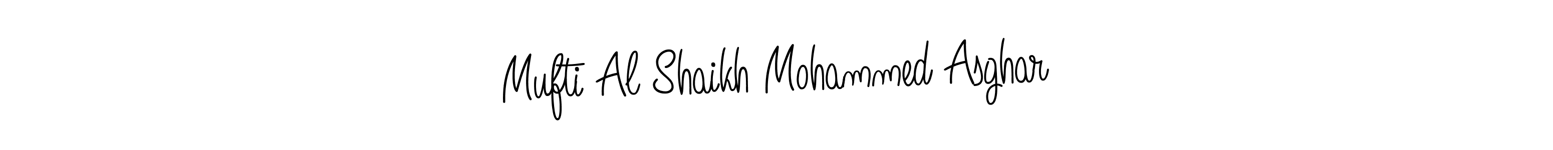 Also we have Mufti Al Shaikh Mohammed Asghar name is the best signature style. Create professional handwritten signature collection using Angelique-Rose-font-FFP autograph style. Mufti Al Shaikh Mohammed Asghar signature style 5 images and pictures png