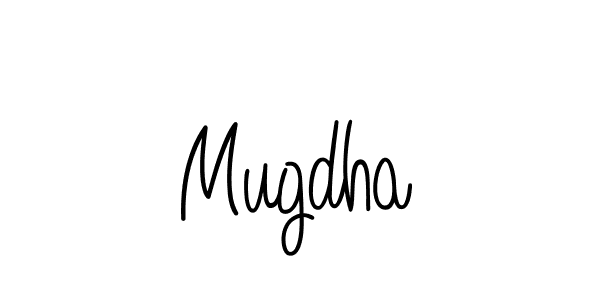 Create a beautiful signature design for name Mugdha. With this signature (Angelique-Rose-font-FFP) fonts, you can make a handwritten signature for free. Mugdha signature style 5 images and pictures png