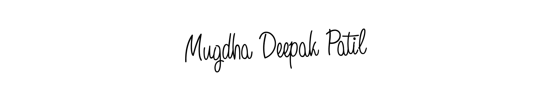 Mugdha Deepak Patil stylish signature style. Best Handwritten Sign (Angelique-Rose-font-FFP) for my name. Handwritten Signature Collection Ideas for my name Mugdha Deepak Patil. Mugdha Deepak Patil signature style 5 images and pictures png