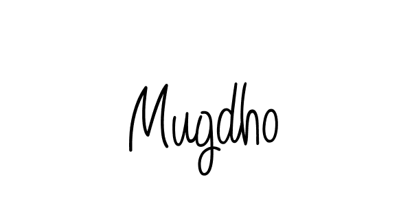 Make a beautiful signature design for name Mugdho. With this signature (Angelique-Rose-font-FFP) style, you can create a handwritten signature for free. Mugdho signature style 5 images and pictures png