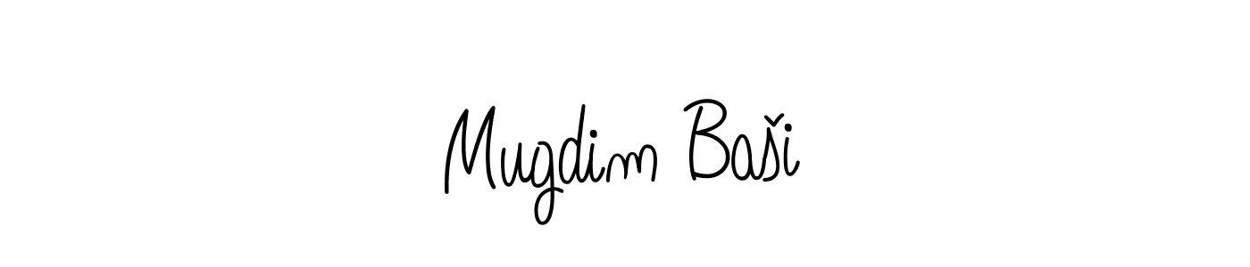 Use a signature maker to create a handwritten signature online. With this signature software, you can design (Angelique-Rose-font-FFP) your own signature for name Mugdim Bašić. Mugdim Bašić signature style 5 images and pictures png