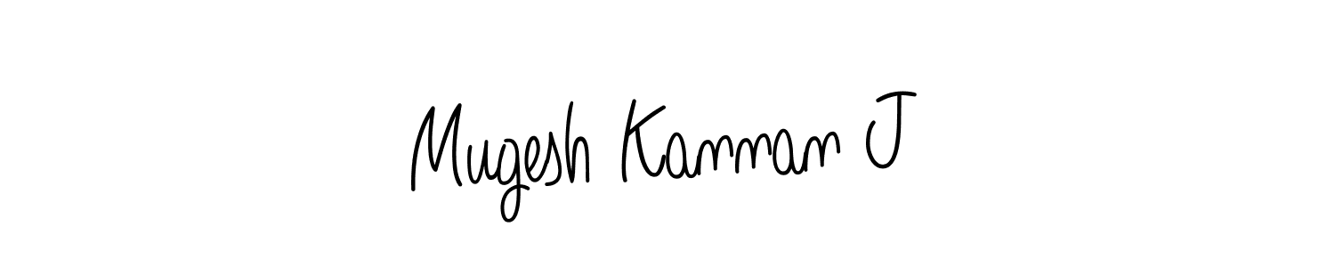 Use a signature maker to create a handwritten signature online. With this signature software, you can design (Angelique-Rose-font-FFP) your own signature for name Mugesh Kannan J. Mugesh Kannan J signature style 5 images and pictures png