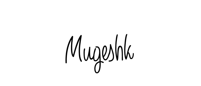Mugeshk stylish signature style. Best Handwritten Sign (Angelique-Rose-font-FFP) for my name. Handwritten Signature Collection Ideas for my name Mugeshk. Mugeshk signature style 5 images and pictures png