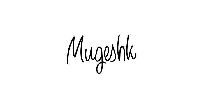 Mugeshk stylish signature style. Best Handwritten Sign (Angelique-Rose-font-FFP) for my name. Handwritten Signature Collection Ideas for my name Mugeshk. Mugeshk signature style 5 images and pictures png