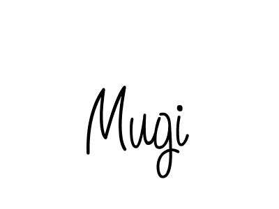 Create a beautiful signature design for name Mugi. With this signature (Angelique-Rose-font-FFP) fonts, you can make a handwritten signature for free. Mugi signature style 5 images and pictures png