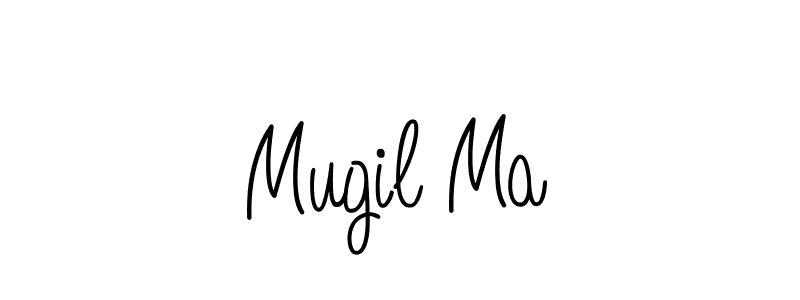 Use a signature maker to create a handwritten signature online. With this signature software, you can design (Angelique-Rose-font-FFP) your own signature for name Mugil Ma. Mugil Ma signature style 5 images and pictures png