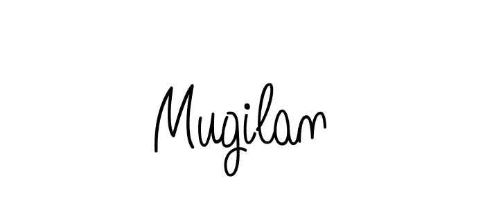 You should practise on your own different ways (Angelique-Rose-font-FFP) to write your name (Mugilan) in signature. don't let someone else do it for you. Mugilan signature style 5 images and pictures png