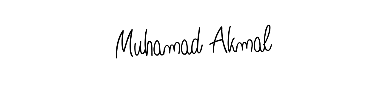 The best way (Angelique-Rose-font-FFP) to make a short signature is to pick only two or three words in your name. The name Muhamad Akmal include a total of six letters. For converting this name. Muhamad Akmal signature style 5 images and pictures png