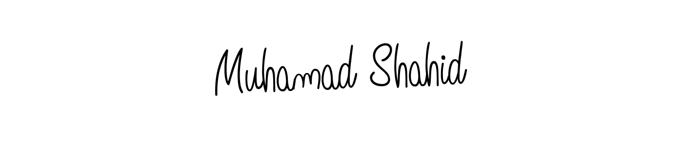 How to make Muhamad Shahid name signature. Use Angelique-Rose-font-FFP style for creating short signs online. This is the latest handwritten sign. Muhamad Shahid signature style 5 images and pictures png