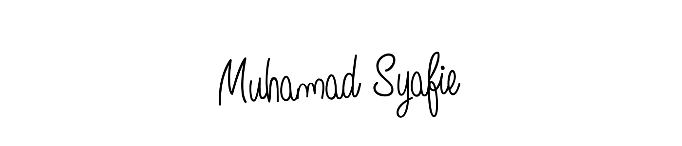 Design your own signature with our free online signature maker. With this signature software, you can create a handwritten (Angelique-Rose-font-FFP) signature for name Muhamad Syafie. Muhamad Syafie signature style 5 images and pictures png