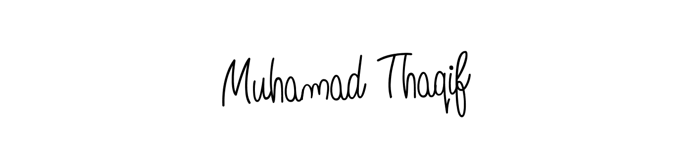 How to make Muhamad Thaqif signature? Angelique-Rose-font-FFP is a professional autograph style. Create handwritten signature for Muhamad Thaqif name. Muhamad Thaqif signature style 5 images and pictures png