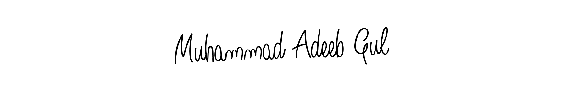 How to make Muhammad Adeeb Gul name signature. Use Angelique-Rose-font-FFP style for creating short signs online. This is the latest handwritten sign. Muhammad Adeeb Gul signature style 5 images and pictures png