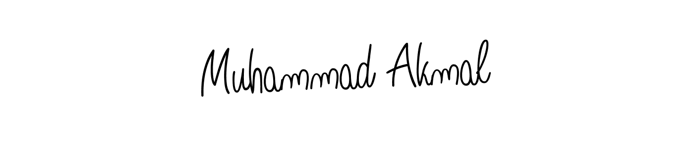 You should practise on your own different ways (Angelique-Rose-font-FFP) to write your name (Muhammad Akmal) in signature. don't let someone else do it for you. Muhammad Akmal signature style 5 images and pictures png