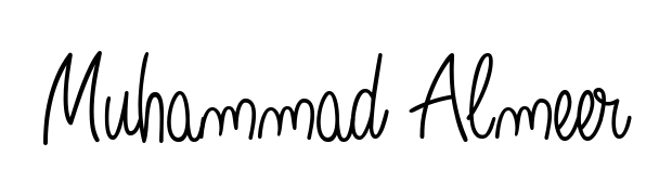 The Angelique-Rose-font-FFP font transforms the name Muhammad Almeer into an executive sign with sharp precision and distinguished character. Muhammad Almeer signature style 5 images and pictures png