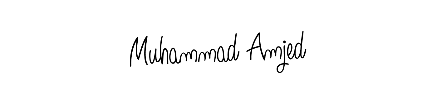 How to Draw Muhammad Amjed signature style? Angelique-Rose-font-FFP is a latest design signature styles for name Muhammad Amjed. Muhammad Amjed signature style 5 images and pictures png