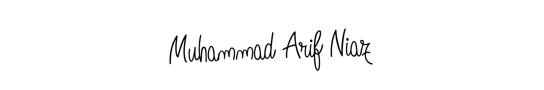Make a beautiful signature design for name Muhammad Arif Niaz. With this signature (Angelique-Rose-font-FFP) style, you can create a handwritten signature for free. Muhammad Arif Niaz signature style 5 images and pictures png