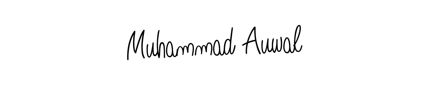 How to make Muhammad Auwal name signature. Use Angelique-Rose-font-FFP style for creating short signs online. This is the latest handwritten sign. Muhammad Auwal signature style 5 images and pictures png