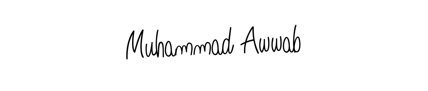 Also we have Muhammad Awwab name is the best signature style. Create professional handwritten signature collection using Angelique-Rose-font-FFP autograph style. Muhammad Awwab signature style 5 images and pictures png