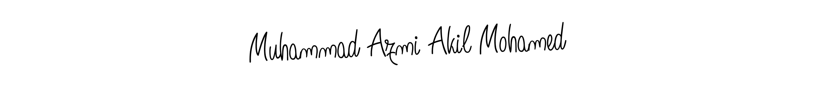 Also You can easily find your signature by using the search form. We will create Muhammad Azmi Akil Mohamed name handwritten signature images for you free of cost using Angelique-Rose-font-FFP sign style. Muhammad Azmi Akil Mohamed signature style 5 images and pictures png